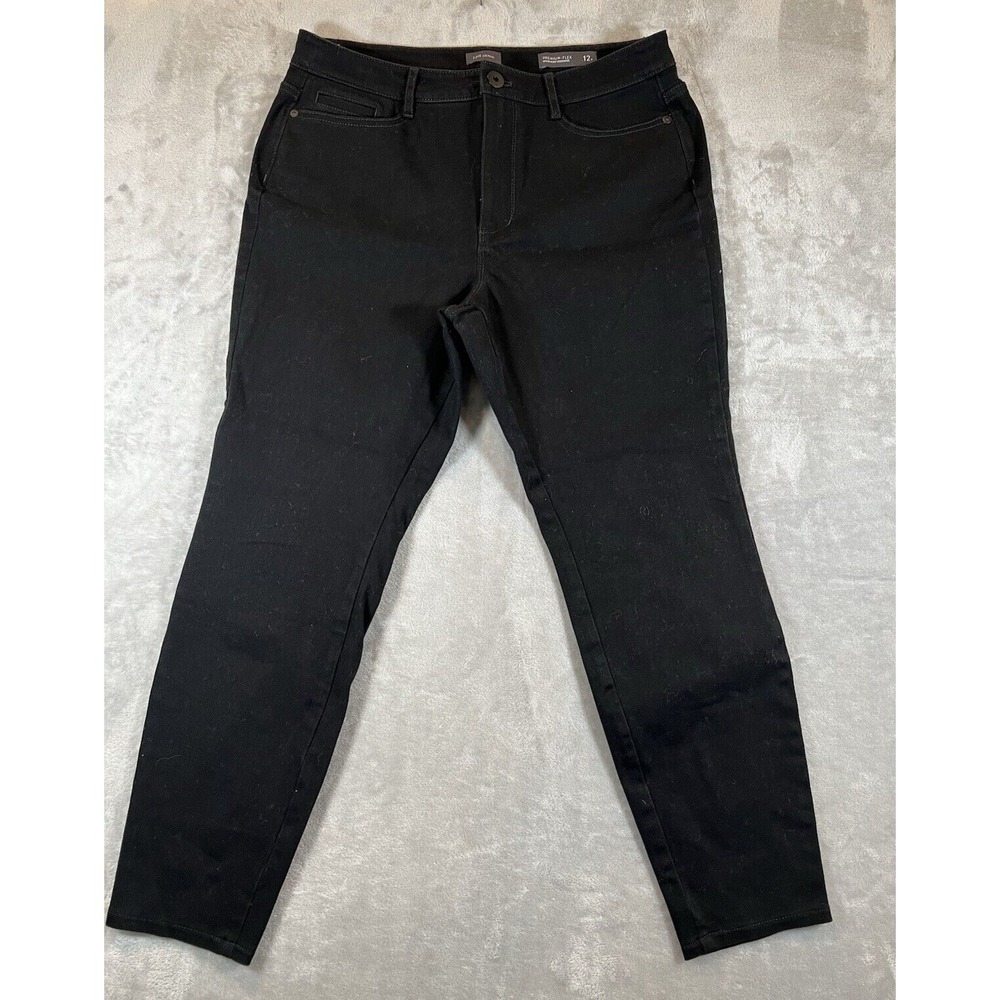 J. Jill Denim Premium Flex High Rise Legging Jeans Women 12 Petite Denim Black‎